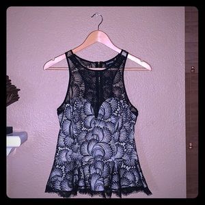 Lace Bebe Peplum Top
